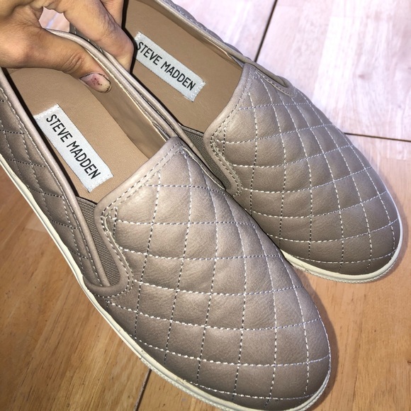 Steve Madden Shoes - Taupe Slip-on Steve Madden Sneakers